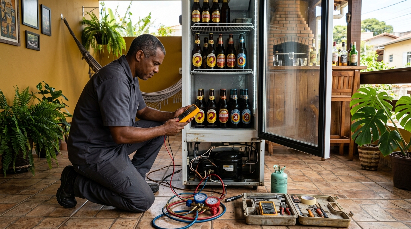 Conserto de placa eletrônica de cervejeira em Mogi das Cruzes‑SP