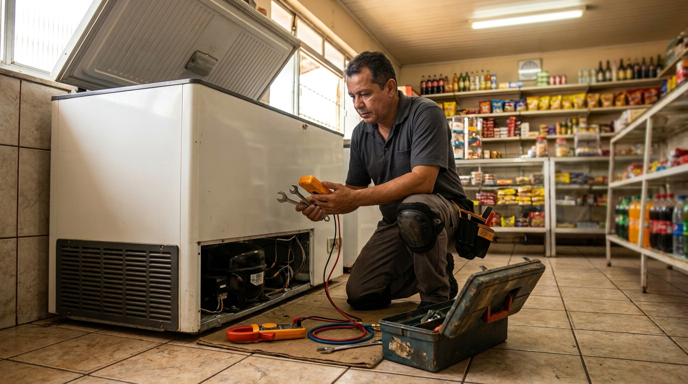 Técnico de conserto de freezer em residência em Mogi das Cruzes‑SP